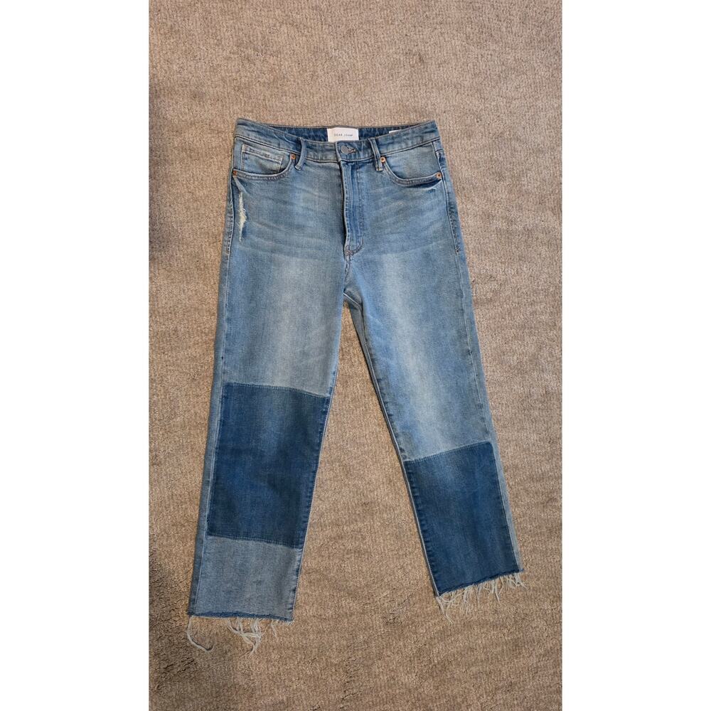 Dear John Classic Blue Patchwork Straight Leg Jeans Size 27 Closet Clean Out
